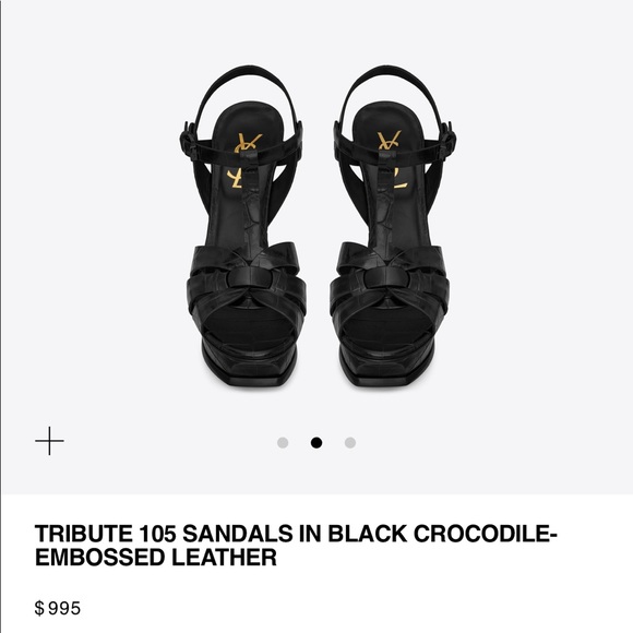 Yves Saint Laurent Shoes - YSL Saint Laurent TRIBUTE 105 SANDAL CROCODILE